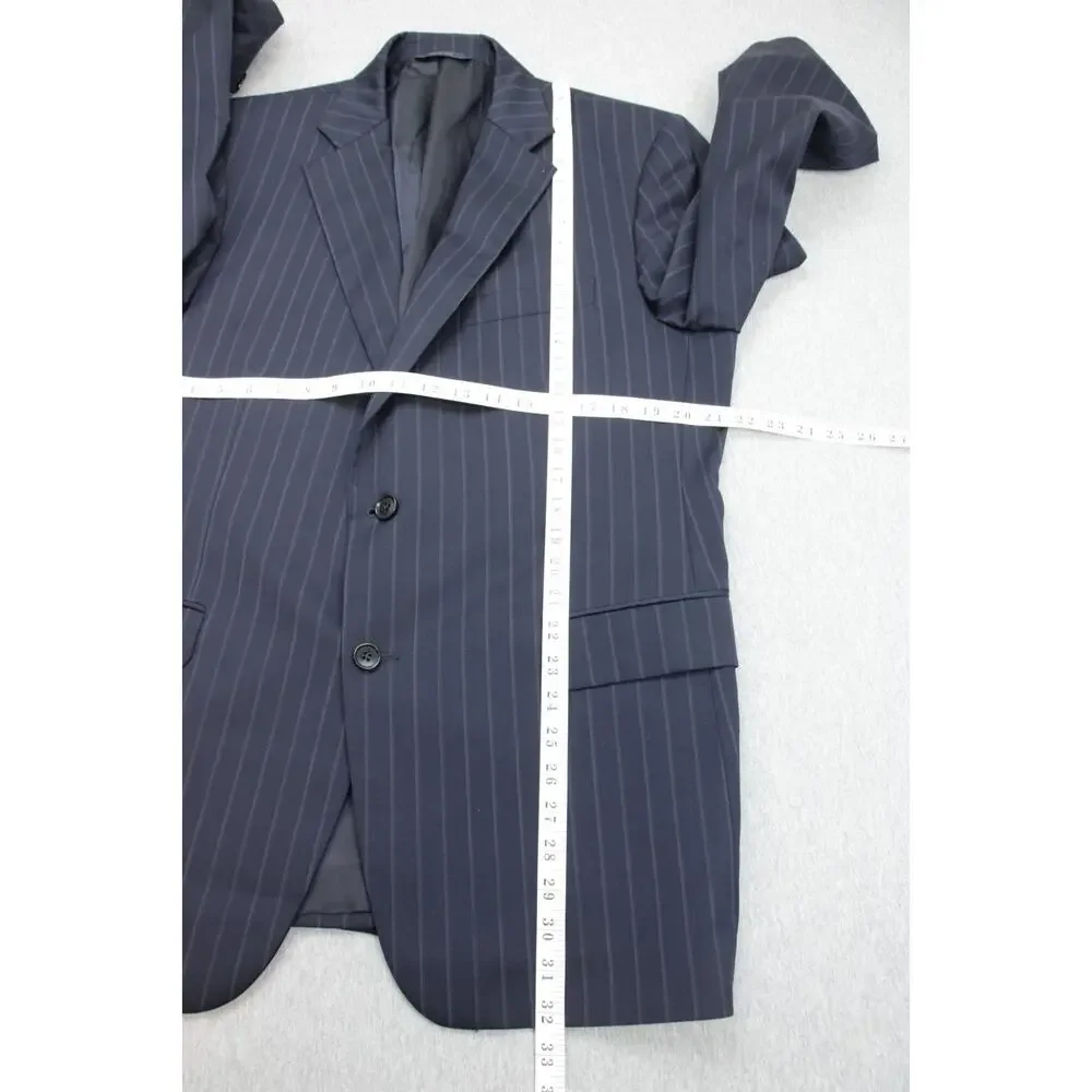Brooks Brothers Suit Mens 43R / 38W Blue Stripe 1818 Madison x Estrato - 2 Piece